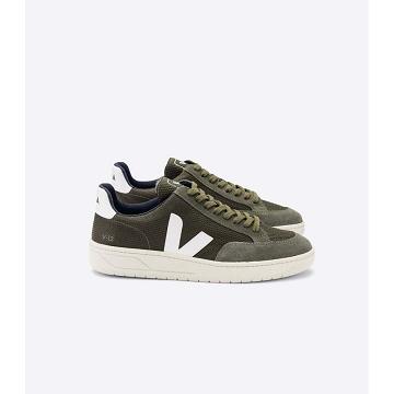 Women's Veja V-12 B-MESH Sneakers Olive | SG 672JPQ